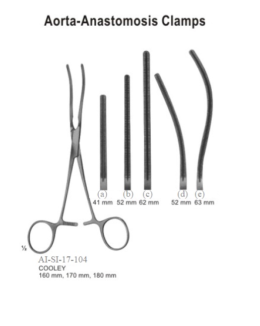 Cooley aorta anastomosis clamp